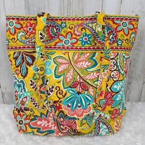 Vera Bradley Quilted Provencal Print Tote Bag Yellow